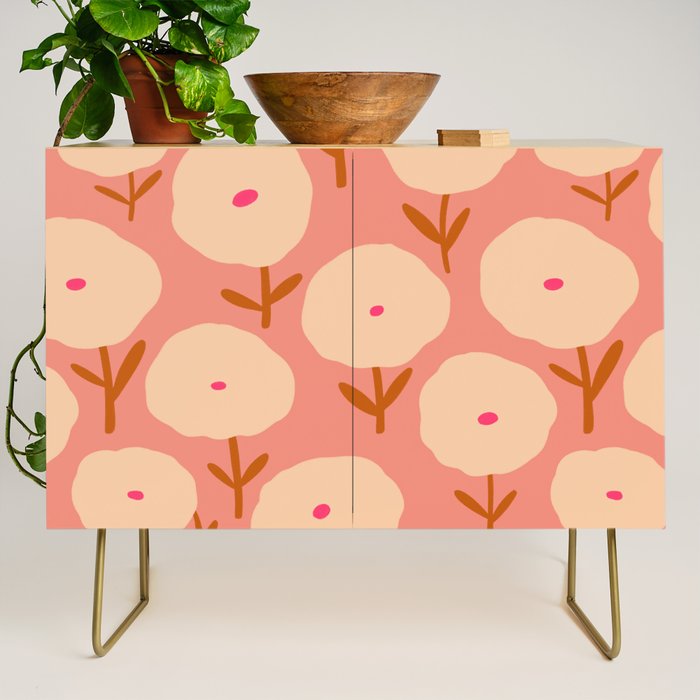 Simple Bold Floral - Fall Colors Credenza Gallery Image 1