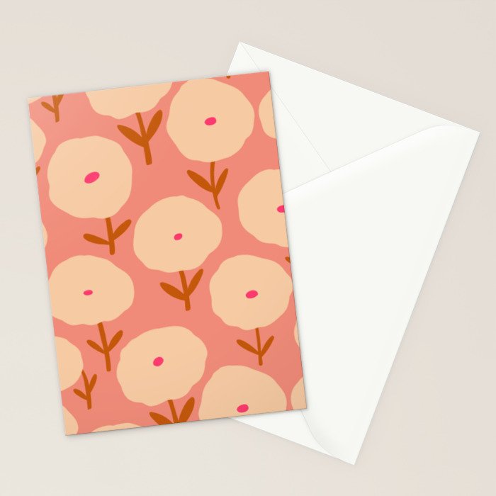 Simple Bold Floral - Fall Colors Stationery Card Gallery Image 2