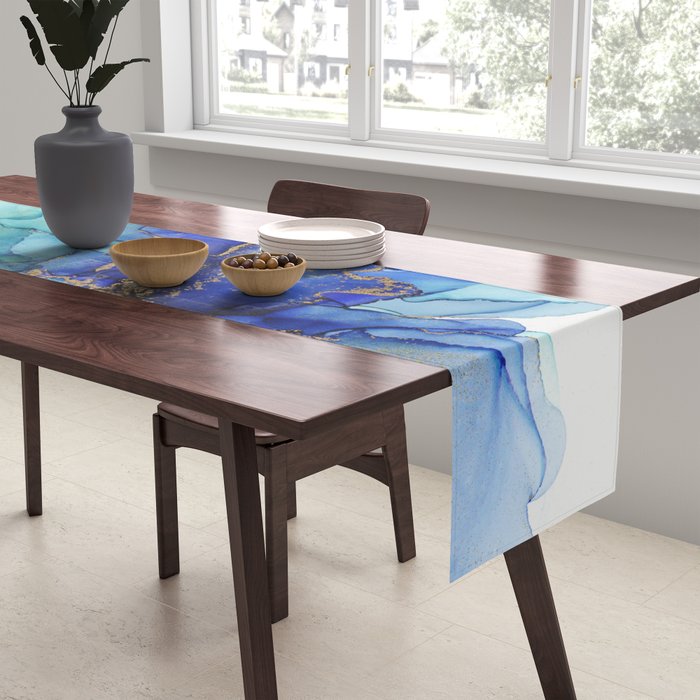 Electric Waves Violet Turquoise - Part 2 Table Runner Gallery Image 2