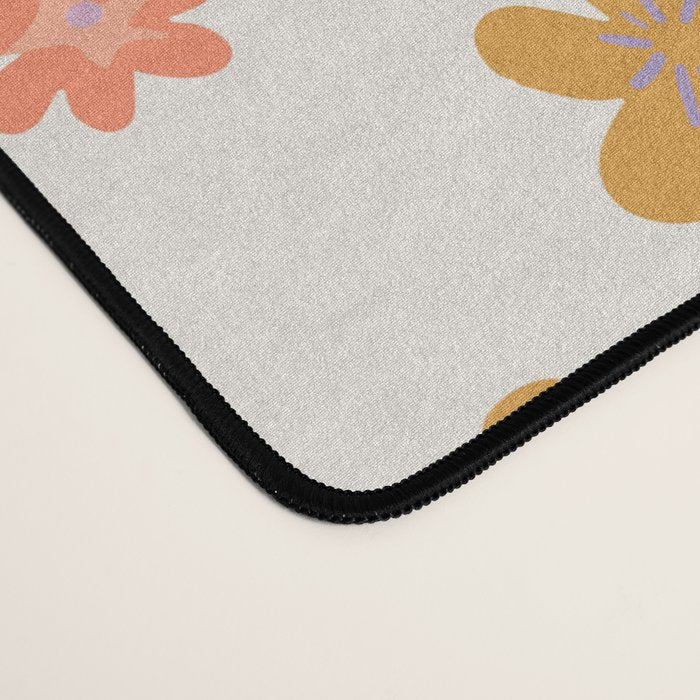 Vintage floral art pattern Desk Mat Gallery Image 4