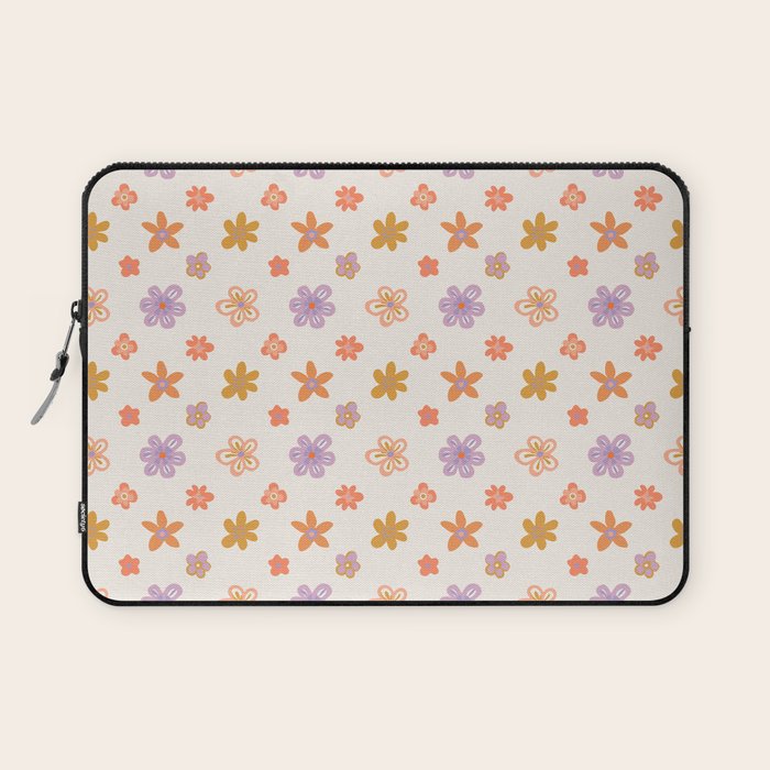 Vintage floral art pattern Laptop Sleeve Gallery Image 1