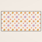 Vintage floral art pattern Desk Mat Gallery Image 3