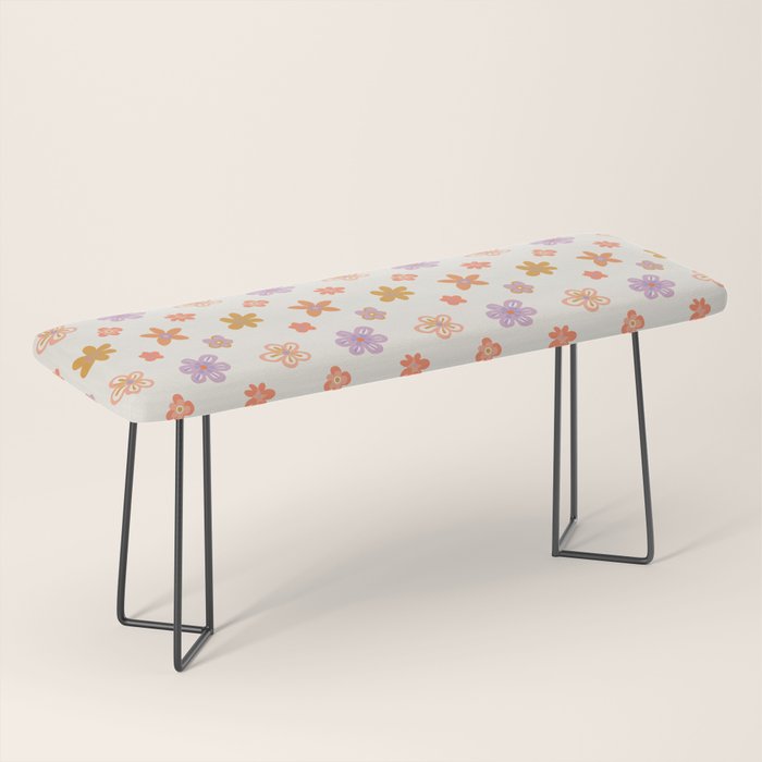 Vintage floral art pattern Bench Gallery Image 1