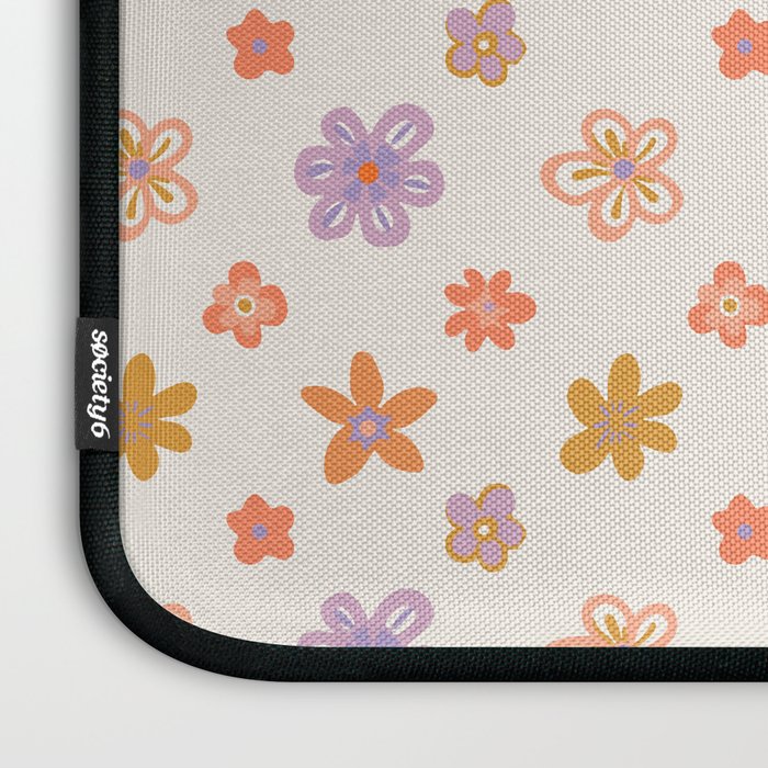 Vintage floral art pattern Laptop Sleeve Gallery Image 3