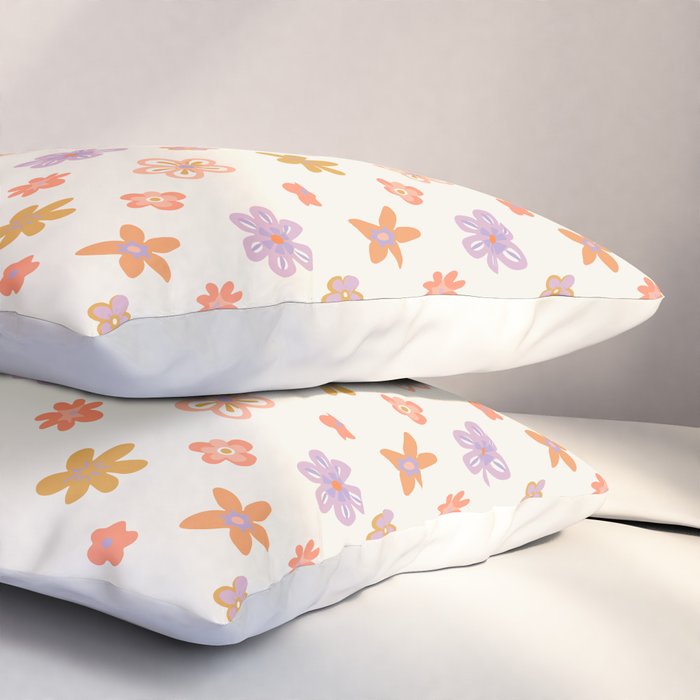 Vintage floral art pattern Pillow Sham Gallery Image 3