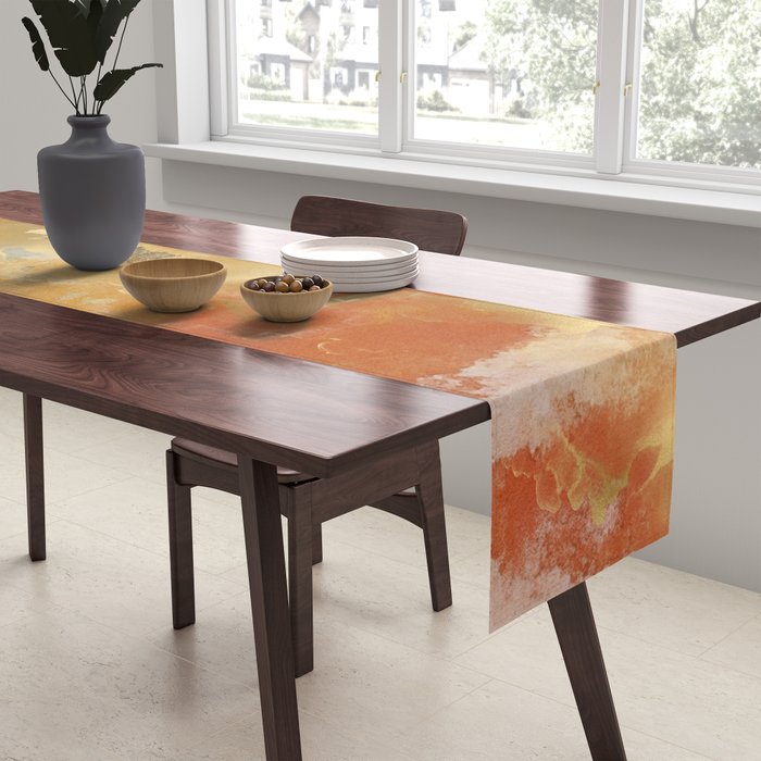 Colorful Modern Abstract Art Print Table Runner Gallery Image 2