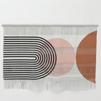 terracotta sun and moon abstract  Wall Hanging Gallery Image 1