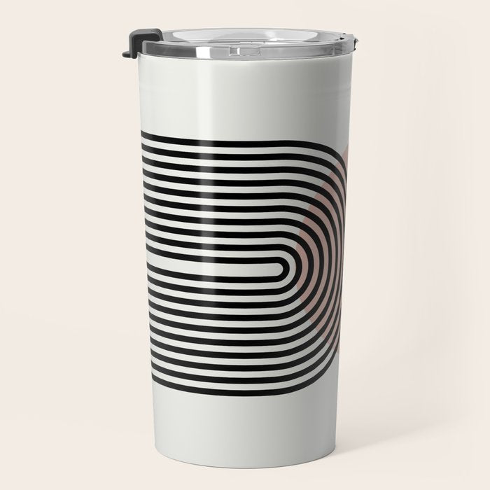 terracotta sun and moon abstract  Travel Mug Gallery Image 3