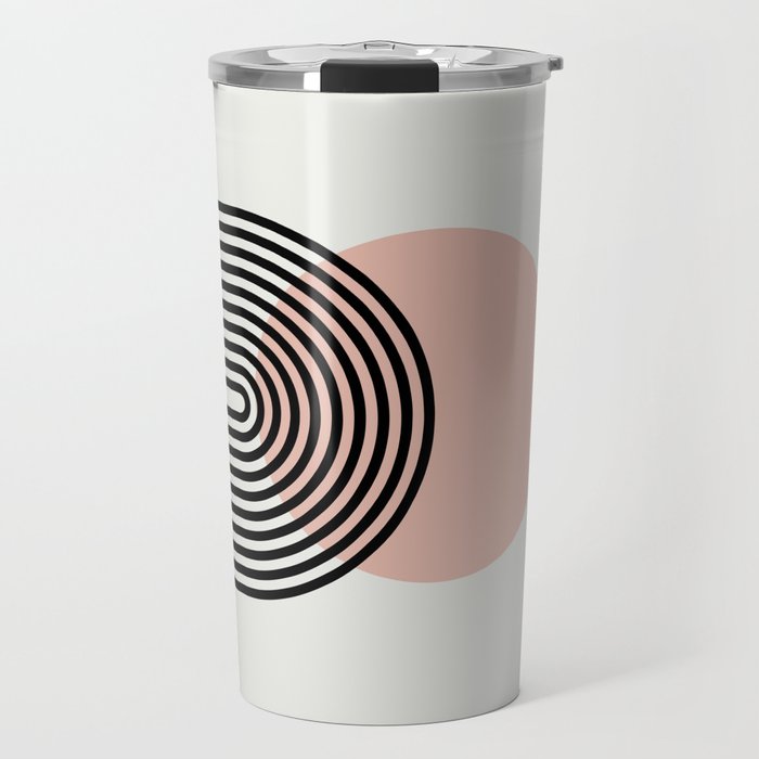 terracotta sun and moon abstract  Travel Mug Gallery Image 1