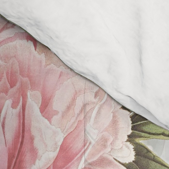 Vintage & Shabby Chic - Antique Pink Peony Flowers Garden Comforter Gallery Image 4