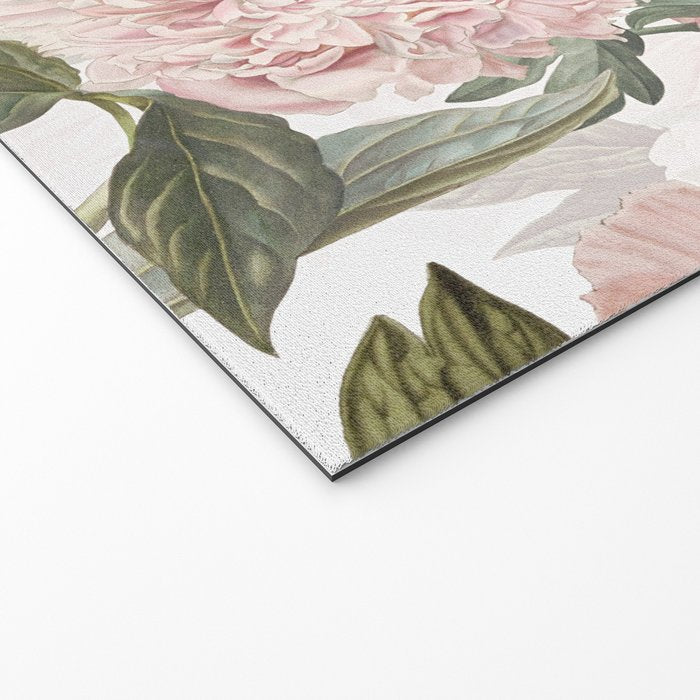 Vintage & Shabby Chic - Antique Pink Peony Flowers Garden Welcome Mat Gallery Image 2