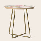 Vintage & Shabby Chic - Antique Pink Peony Flowers Garden Side Table Gallery Image 1