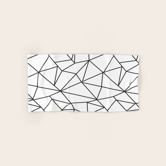 Geometrical modern black abstract wondrous pattern Towels Gallery Image 1