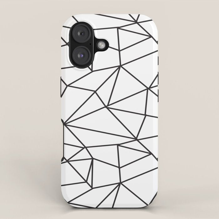 Geometrical modern black abstract wondrous pattern iPhone Case Gallery Image 1