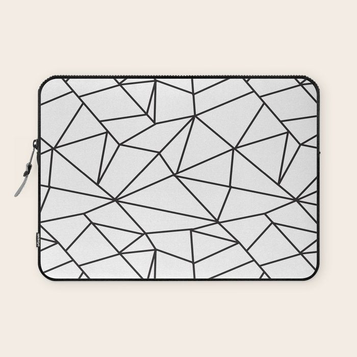 Geometrical modern black abstract wondrous pattern Laptop Sleeve Gallery Image 1