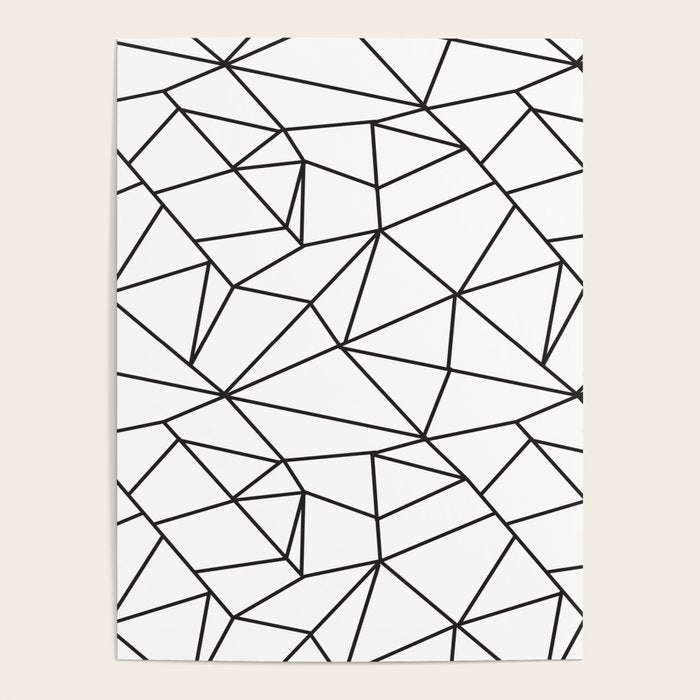 Geometrical modern black abstract wondrous pattern Poster Gallery Image 4