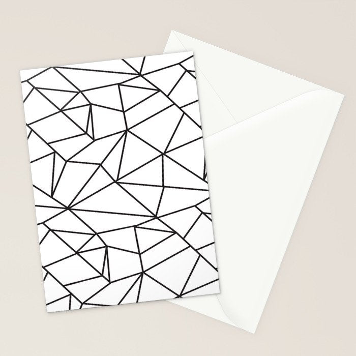 Geometrical modern black abstract wondrous pattern Stationery Card Gallery Image 2