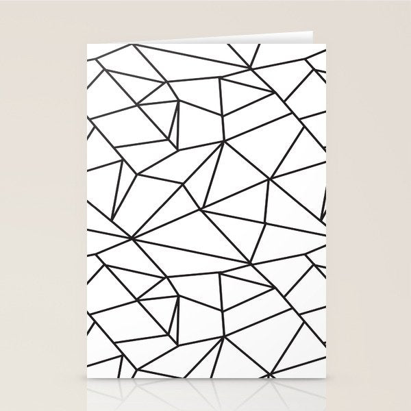 Geometrical modern black abstract wondrous pattern Stationery Card Gallery Image 1