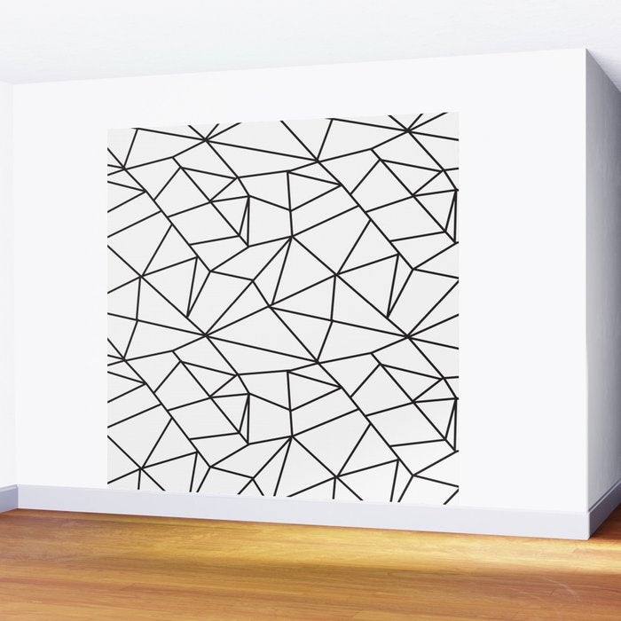 Geometrical modern black abstract wondrous pattern Wall Mural Gallery Image 2
