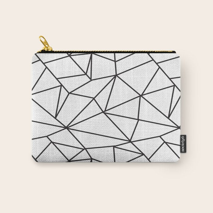 Geometrical modern black abstract wondrous pattern Carry All Pouch Gallery Image 1