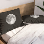 Full Moon print black-white photograph new lunar eclipse poster bedroom home wall decor Pillow Sham Gallery Image 2