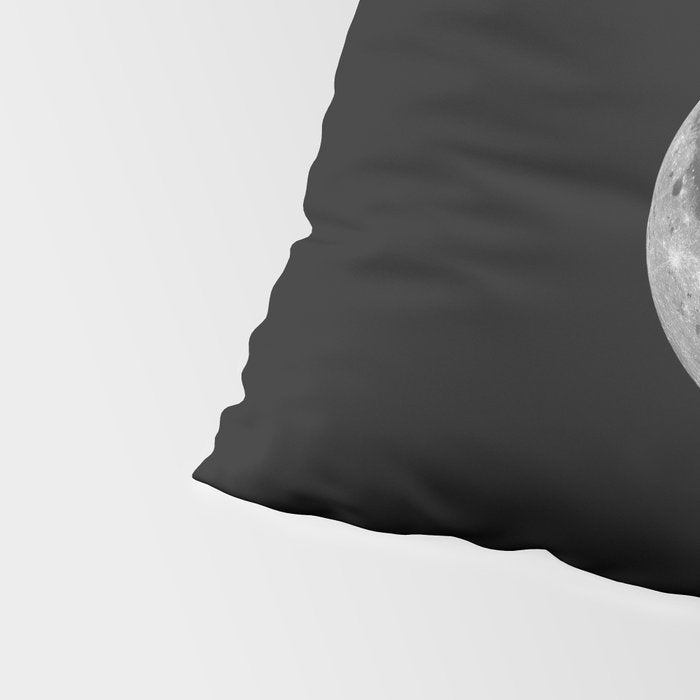 Full Moon print black-white photograph new lunar eclipse poster bedroom home wall decor Pillow Sham Gallery Image 4