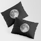 Full Moon print black-white photograph new lunar eclipse poster bedroom home wall decor Pillow Sham Gallery Image 3