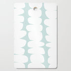 Serenity Abstract Pebbles White on Pastel Blue Sky Cutting Board Gallery Image 1