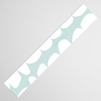 Serenity Abstract Pebbles White on Pastel Blue Sky Table Runner Gallery Image 3
