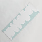 Serenity Abstract Pebbles White on Pastel Blue Sky Yoga Mat Gallery Image 1
