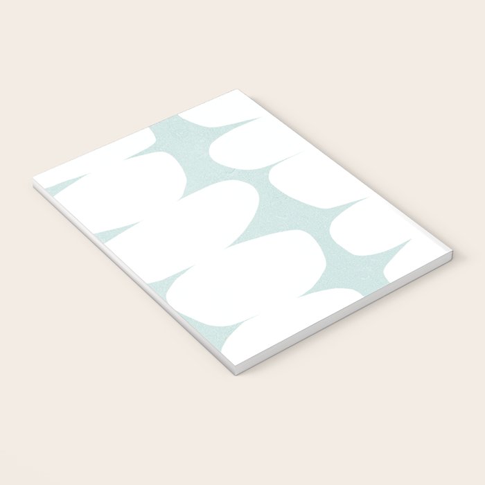 Serenity Abstract Pebbles White on Pastel Blue Sky Notebook Gallery Image 3