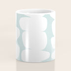Serenity Abstract Pebbles White on Pastel Blue Sky Coffee Mug Gallery Image 4