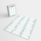 Serenity Abstract Pebbles White on Pastel Blue Sky Jigsaw Puzzle Gallery Image 2