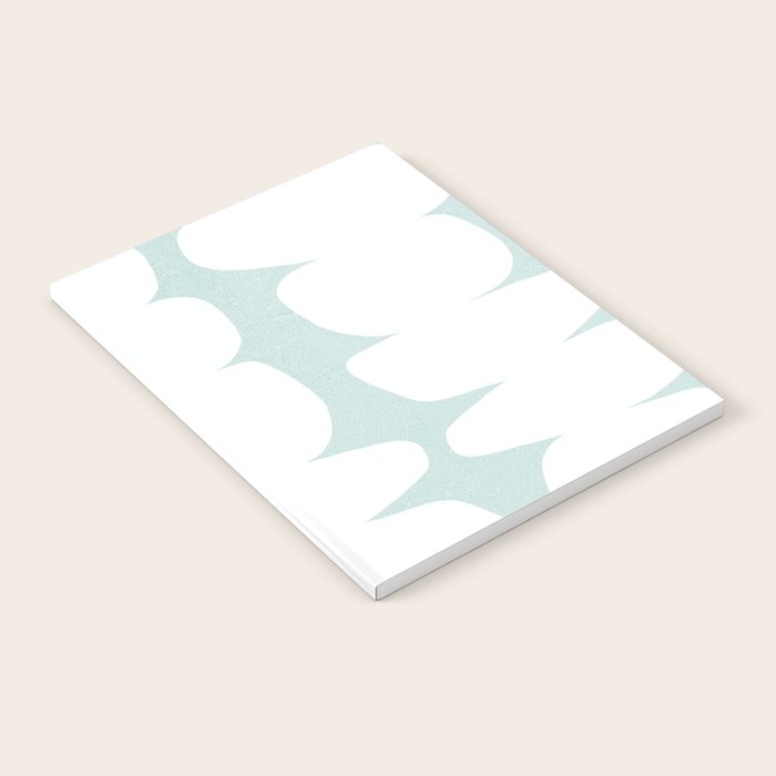 Serenity Abstract Pebbles White on Pastel Blue Sky Notebook Gallery Image 2
