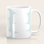 Serenity Abstract Pebbles White on Pastel Blue Sky Coffee Mug Gallery Image 1