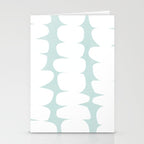 Serenity Abstract Pebbles White on Pastel Blue Sky Stationery Card Gallery Image 2