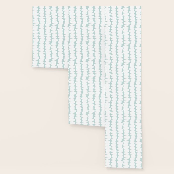 Serenity Abstract Pebbles White on Pastel Blue Sky Wallpaper Gallery Image 3