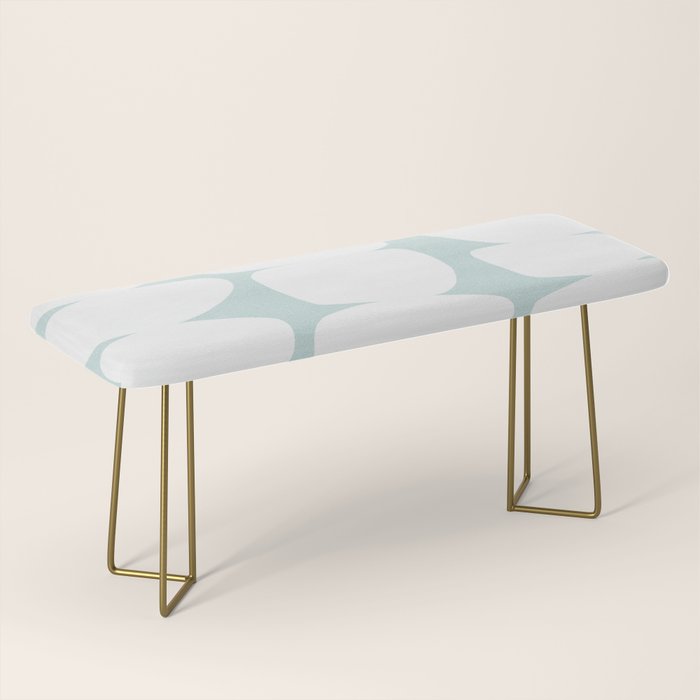 Serenity Abstract Pebbles White on Pastel Blue Sky Bench Gallery Image 2