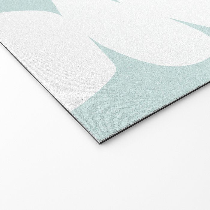Serenity Abstract Pebbles White on Pastel Blue Sky Welcome Mat Gallery Image 2