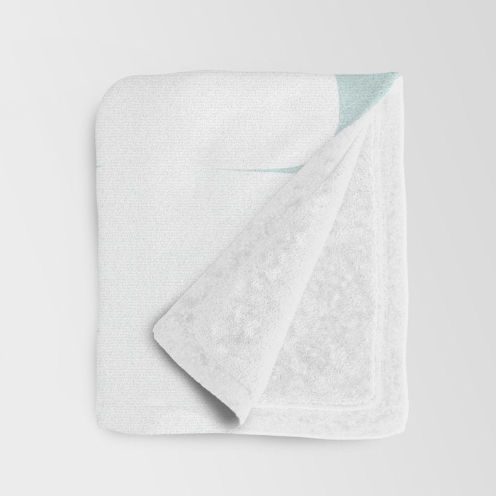Serenity Abstract Pebbles White on Pastel Blue Sky Throw Blanket Gallery Image 3