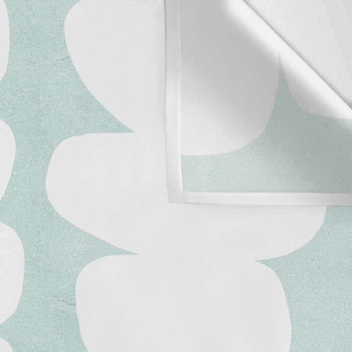 Serenity Abstract Pebbles White on Pastel Blue Sky Wall Tapestry Gallery Image 3