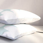 Serenity Abstract Pebbles White on Pastel Blue Sky Pillow Sham Gallery Image 3