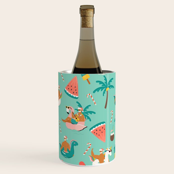 Hot Santa on vacation Wine Chiller Gallery Image 1