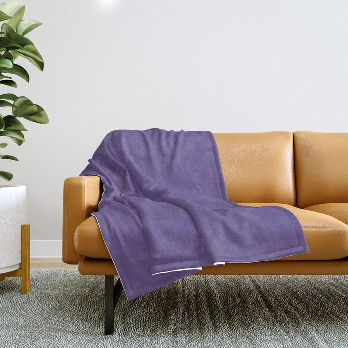 Ultra Violet Purple - Color of the Year 2018 Throw Blanket Gallery Image 1