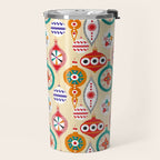 Retro christmas ornaments pattern Travel Mug Gallery Image 2