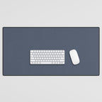 Dark Slate Blue Gray Desk Mat Gallery Image 1