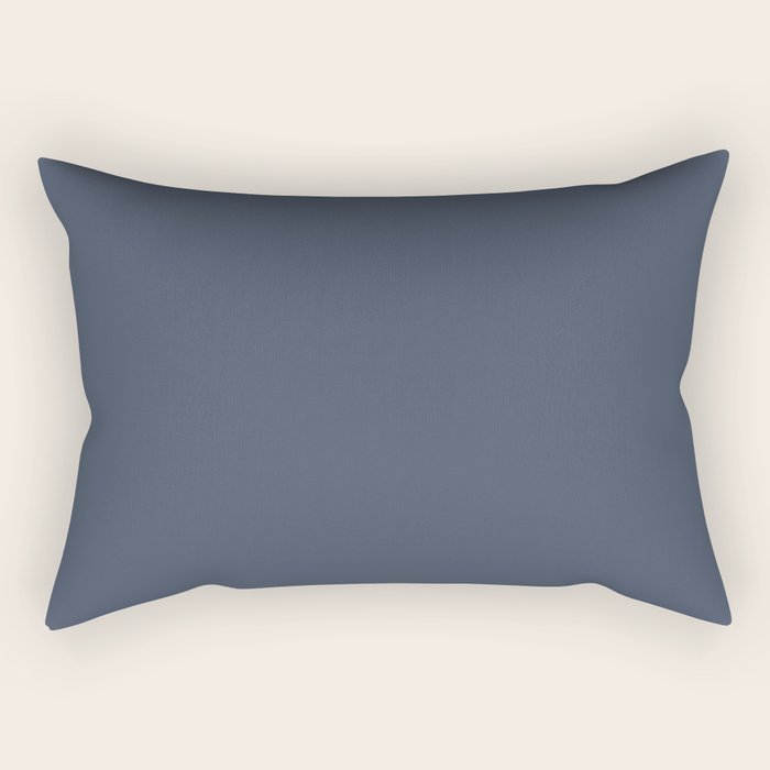Dark Slate Blue Gray Rectangular Pillow Gallery Image 2