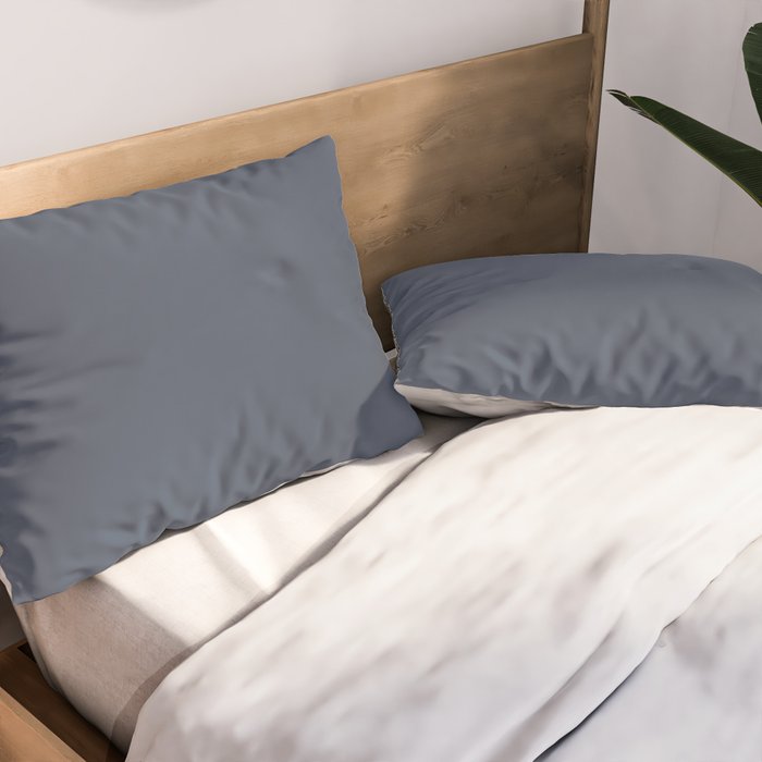 Dark Slate Blue Gray Pillow Sham Gallery Image 2
