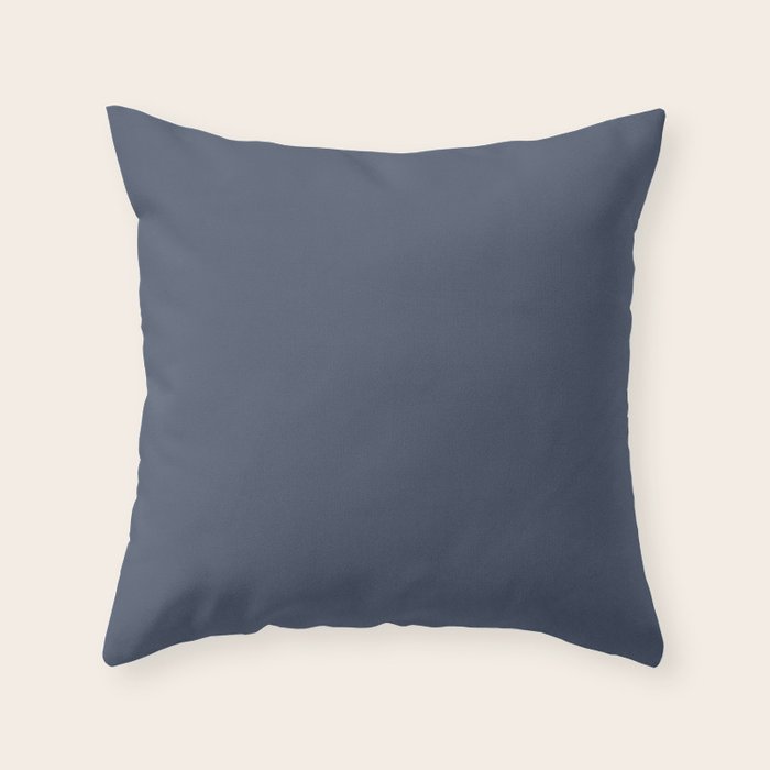 Dark Slate Blue Gray Throw Pillow Gallery Image 6