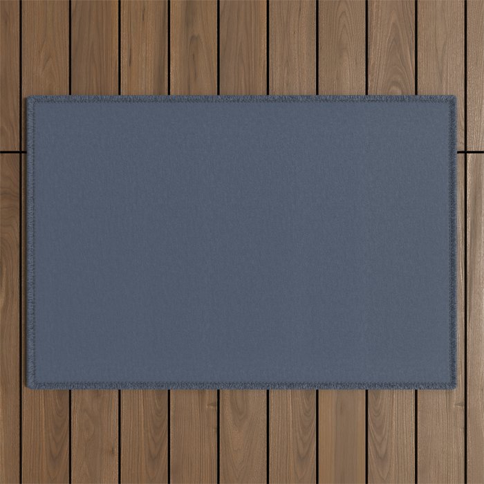 Dark Slate Blue Gray Outdoor Rug Gallery Image 1